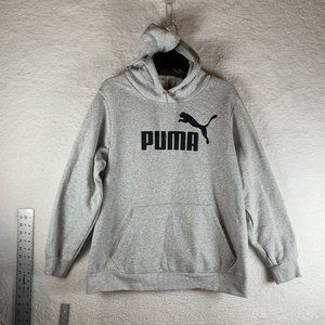 Puma Hoodie Women's 1X‎ Grey Cotton Stretch Regular Fit Pocket Long Sleeve 7602